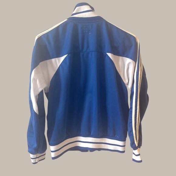Vintage Adidas Trefoil 3 Stripe Track Jacket Asian Size M Zip Up Blue Y2K Japan - Picture 5 of 7